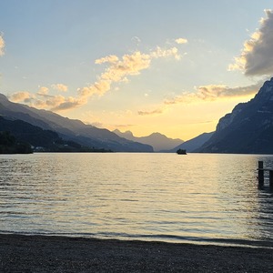 Walensee at sunset